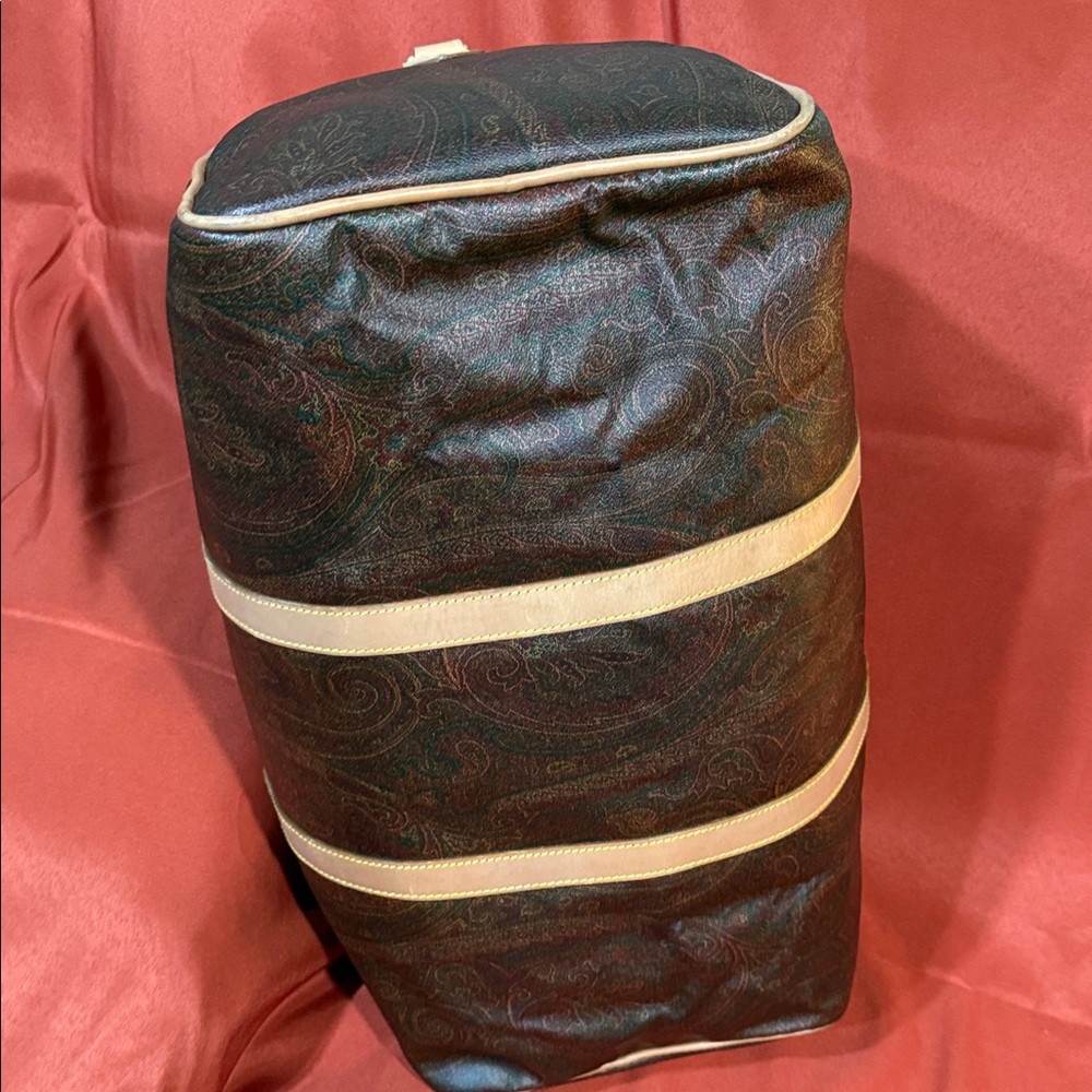 Elegant Brown Etro Paisley Duffel Bag - Picture 5 of 8